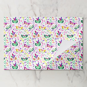 Masks Paper Placemats, Masquerade Table Mats