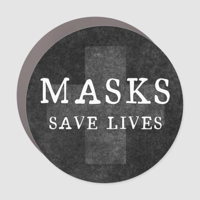 Masks Save Lives Car Magnet (Front)