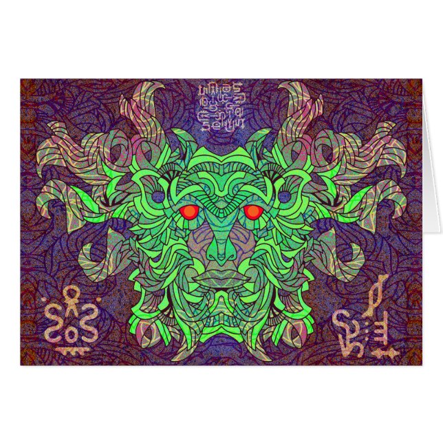 Maskyrinth: Green Man Card (Front Horizontal)