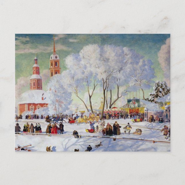 Maslanitsa -Butter Week Winter Holiday Postcard (Front)