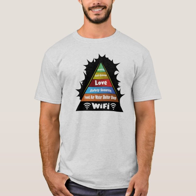Maslow's hierarchy of needs T-Shirt (Front)
