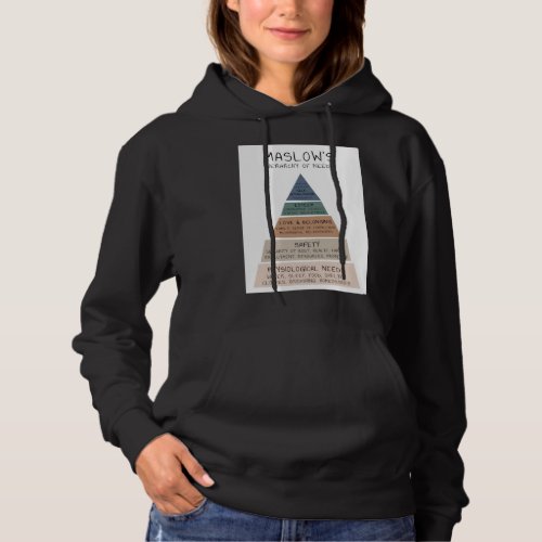 Maslows Hierarchy of Needs Therapy Therapist Offi Hoodie