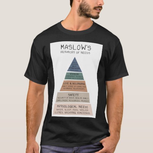 Maslows Hierarchy of Needs Therapy Therapist Offi T_Shirt