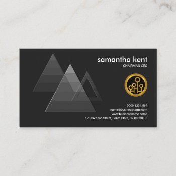 Maslow's Theory Triangle Ceo Chairman Business Card by keikocreativecards at Zazzle