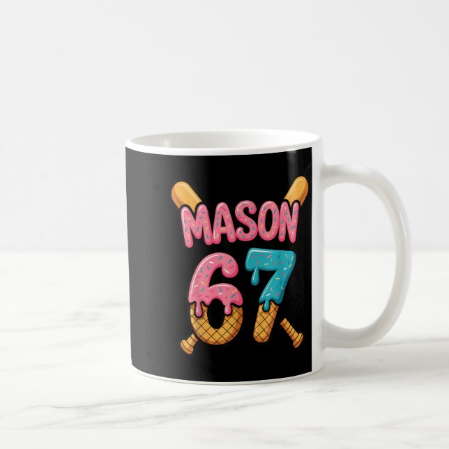 Mason 67 Ice Cream Drip Baseball  Coffee Mug (Right)