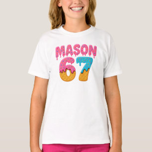 Mason 67 Ice Cream Meme Funny Six Seven mason ice  T-Shirt