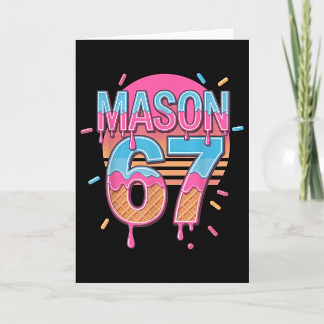 Mason 67 Meme Ice Cream Bysebyll Drip  Card (Front)