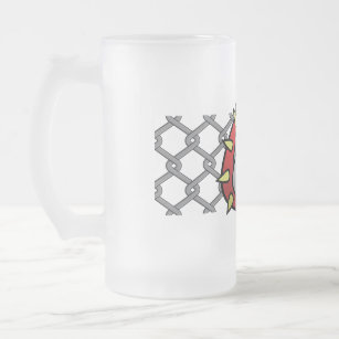 Mason Bulldogs #6 Frosted Glass Beer Mug