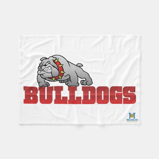 Mason Bulldogs #8 Fleece Blanket (Front (Horizontal))