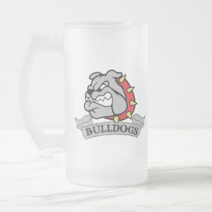 Mason Bulldogs Frosted Glass Beer Mug