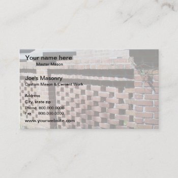 Mason Business Card by template_frames at Zazzle