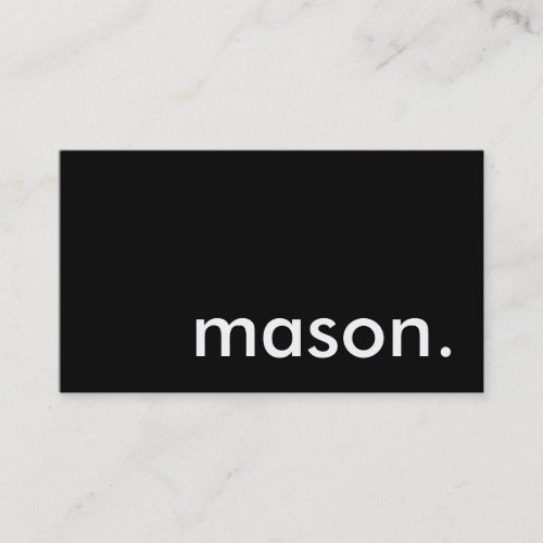 mason. business card templates