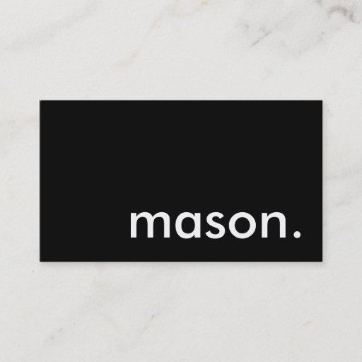 Customizable mason. business card templates
