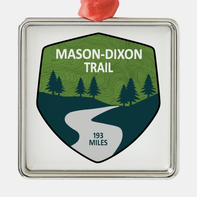 Mason-Dixon Trail Metal Ornament (Front)