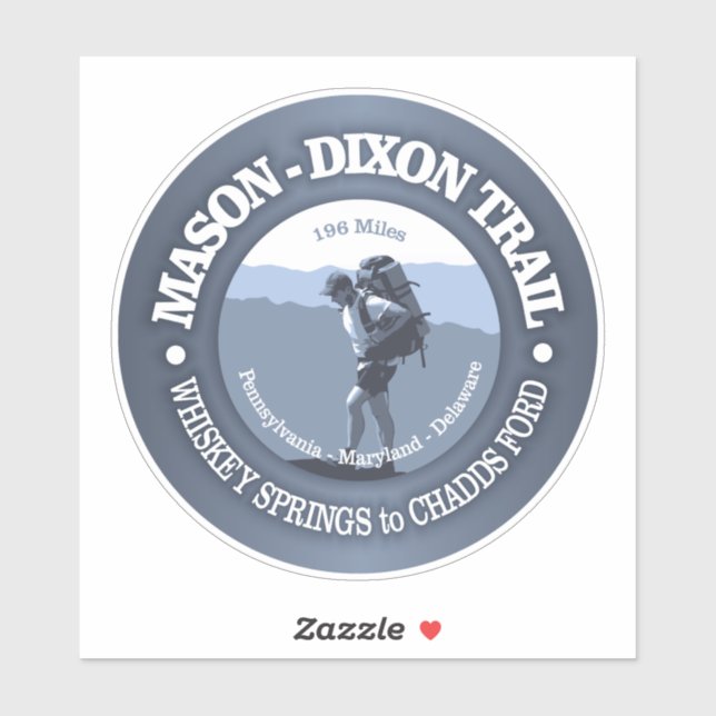 Mason-Dixson Trail (BG) Sticker (Sheet)