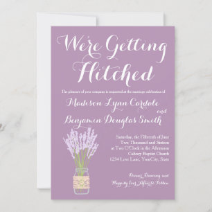 Mason Jar and Lavender Wedding Invitations