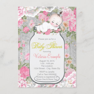 Mason Jar Baby Shower Invitation