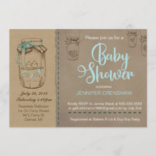 Mason Jar Baby Shower Invitation