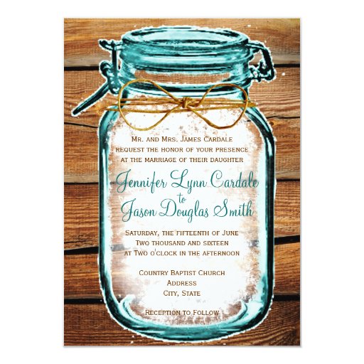 Mason Jar Invitations Wedding 6