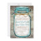 Mason Jar Barn Wood Rustic Wedding Invitations