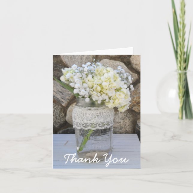 Mason Jar Bouquet Thank You (Front)