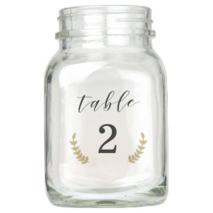 Mason Jar Centerpiece Table Number