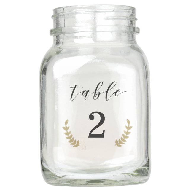 Mason Jar Centerpiece Table Number (Back)