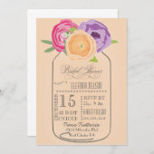 Mason Jar Chalkboard Bridal Shower Invitation (Front/Back)