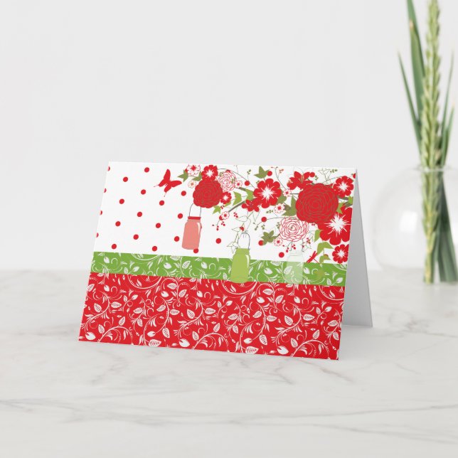 Mason Jar Christmas All Occasion Card (Front)