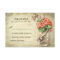 mason jar & coral flowers RSVP cards