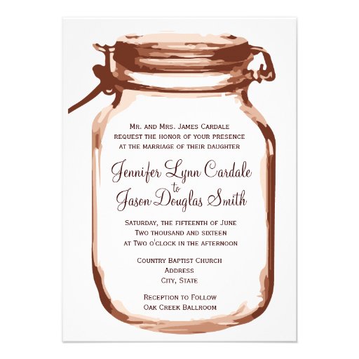 Mason Jar Invitations Wedding 8