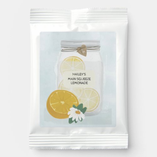 Mason Jar Custom Label Lemonade Mix
