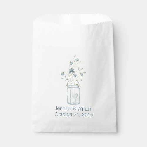 Mason Jar Custom Wedding Favor Bag