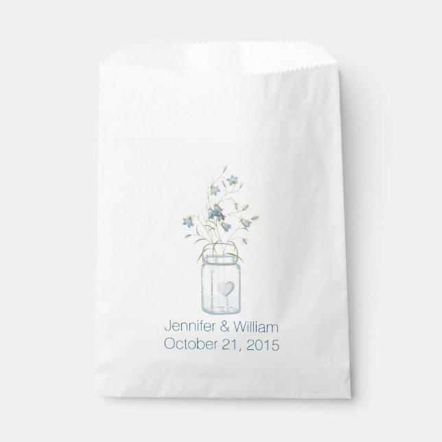 Mason Jar Custom Wedding Favor Bag (Front)
