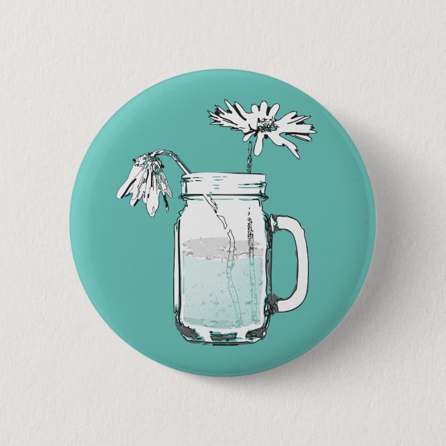 mason jar daisies button (Front)