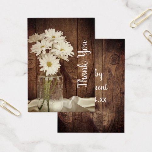 Mason Jar Daisies Rustic Barn Wedding Favor Tags