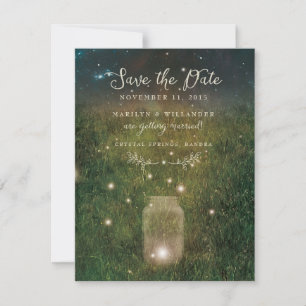 Mason Jar Enchanted Forest Wedding Save the Date