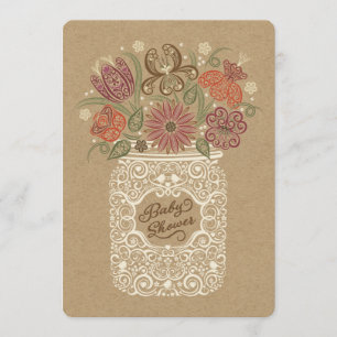 Mason Jar Fall Baby Shower Invitation