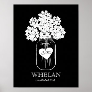 Mason Jar Family Established Marriage Poster