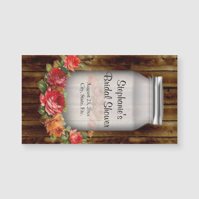 Mason Jar Flower Wreath Bridal Shower (Front)