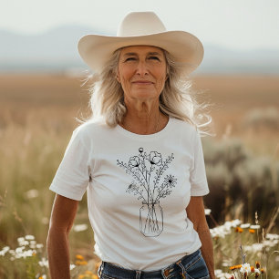 Mason Jar Flowers T-Shirt