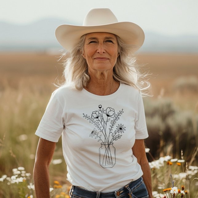 Mason Jar Flowers T-Shirt (Creator Uploaded)