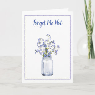 Forget Me Not Sympathy Cards | Zazzle