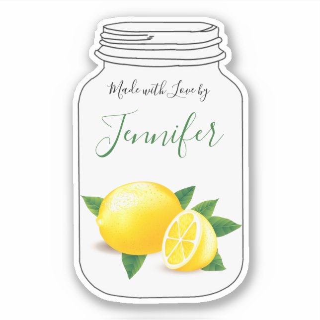 Mason jar homemade food label (Front)