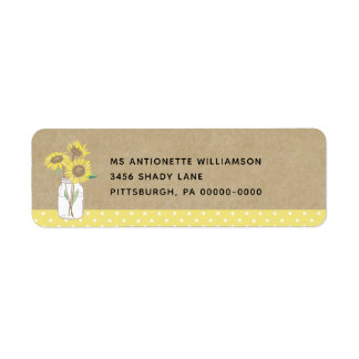 Mason Jar Kraft Coordinating Bridal Shower Wedding Label