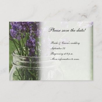 Mason Jar Lavender Country Save The Date by RiverJude at Zazzle