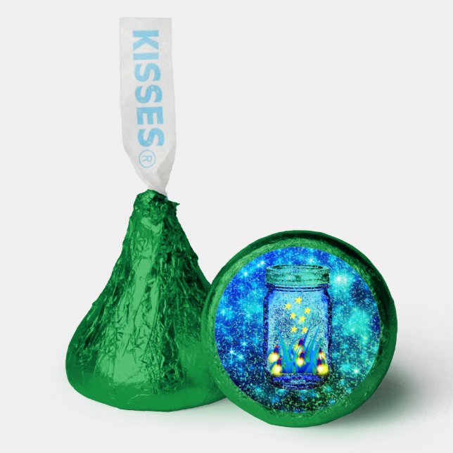Mason jar lightning bug glowing firefly  hershey®'s kisses® (Front)