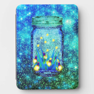 Mason jar lightning bug glowing firefly magnet kindle cover