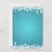 Mason Jar Lights Turquoise Winter Bridal Shower Invitation (Back)