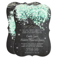 Mason Jar Mint Chalkboard Heart Leaf Tree Card